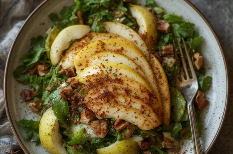 Winter Pear Salad cooking