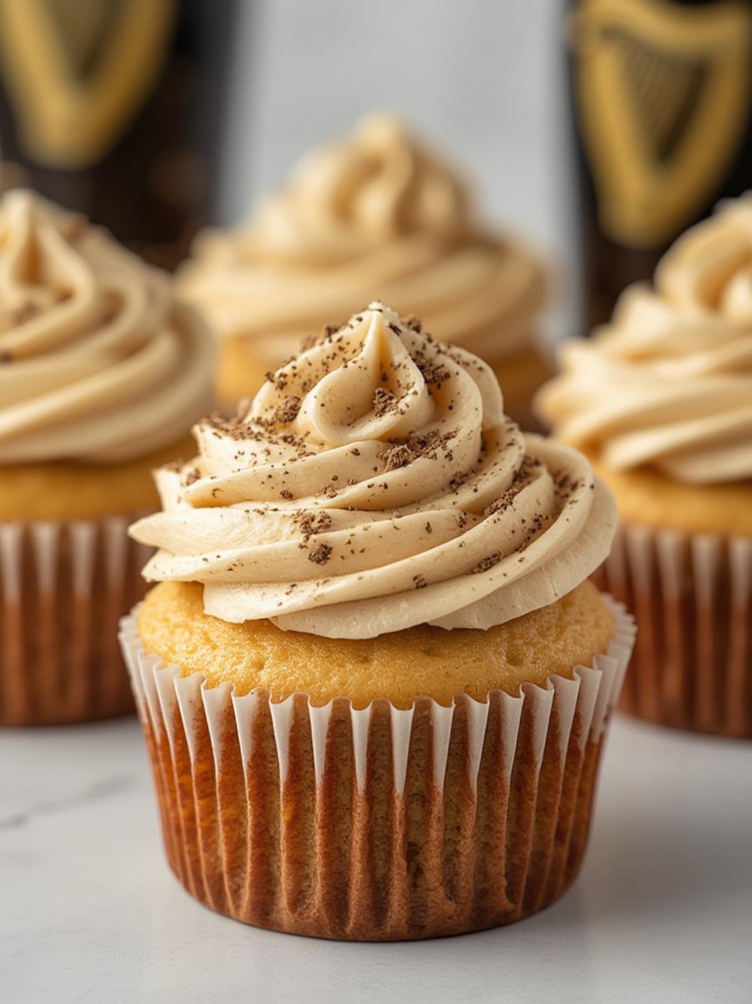 Irish Cream Guinness Cupcakes