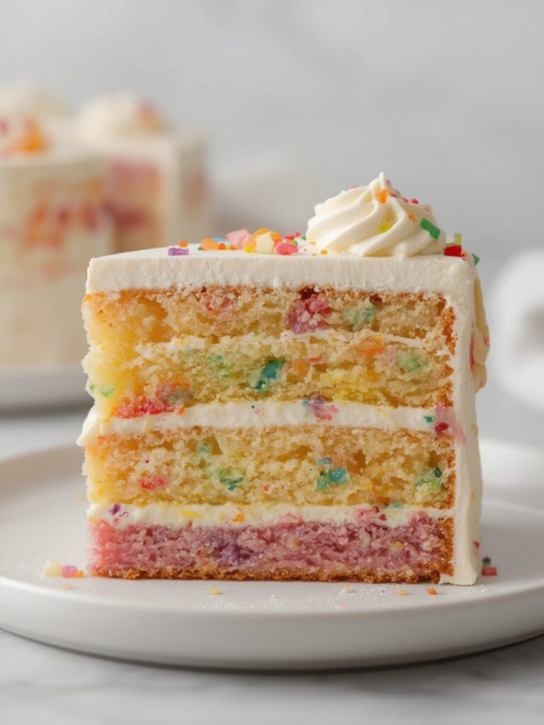 Rainbow Poke Cake