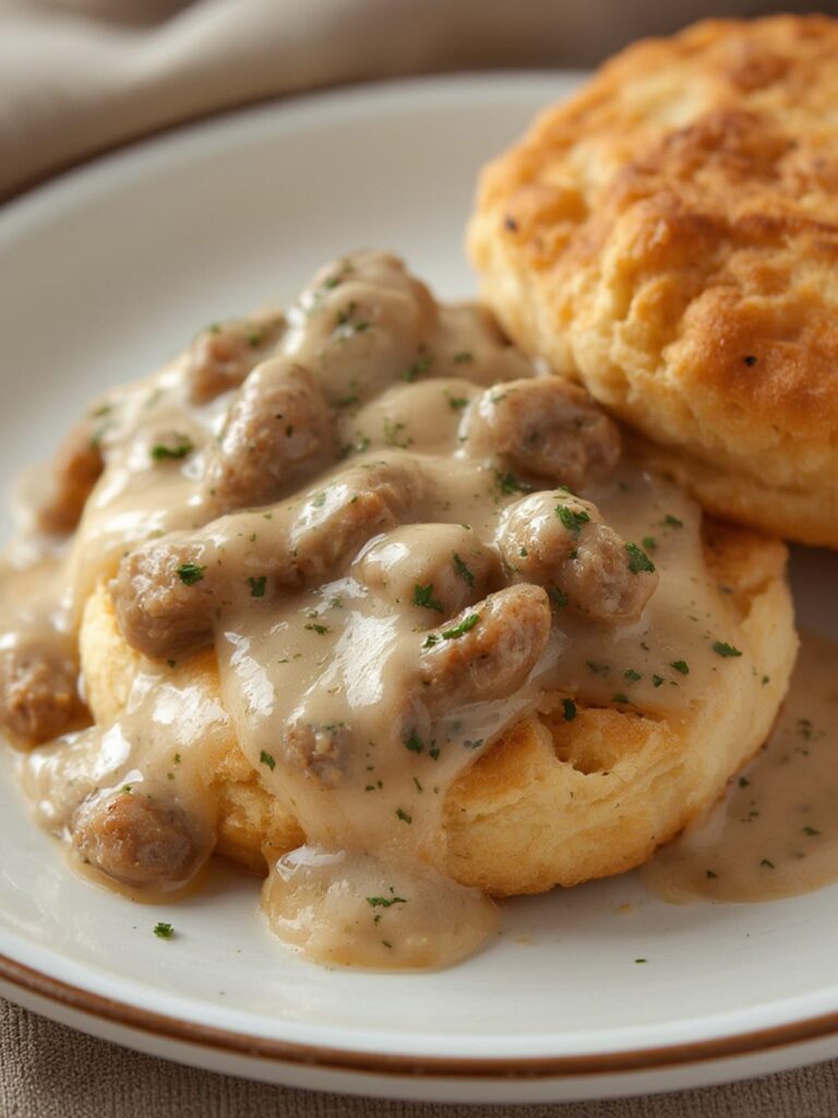 Sausage biscuits and gravy