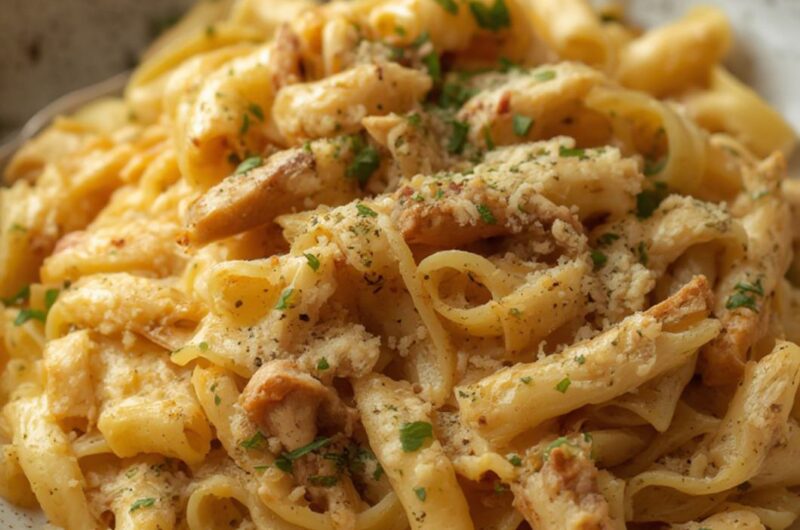 Turkey Tetrazzini cooking