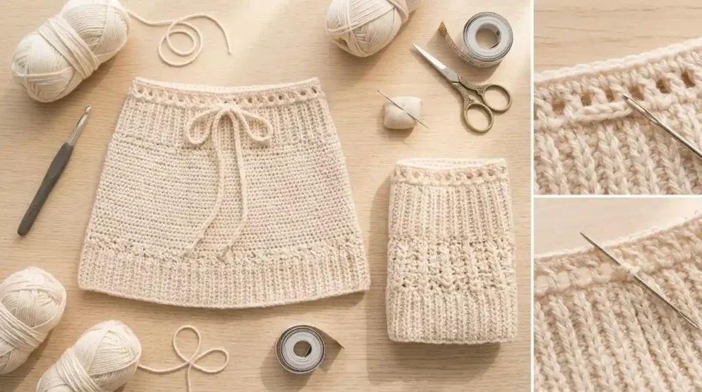 Focus Keyword crochet mini skirt