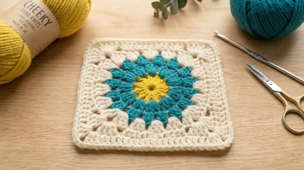 How to Crochet a Sunburst Granny Square