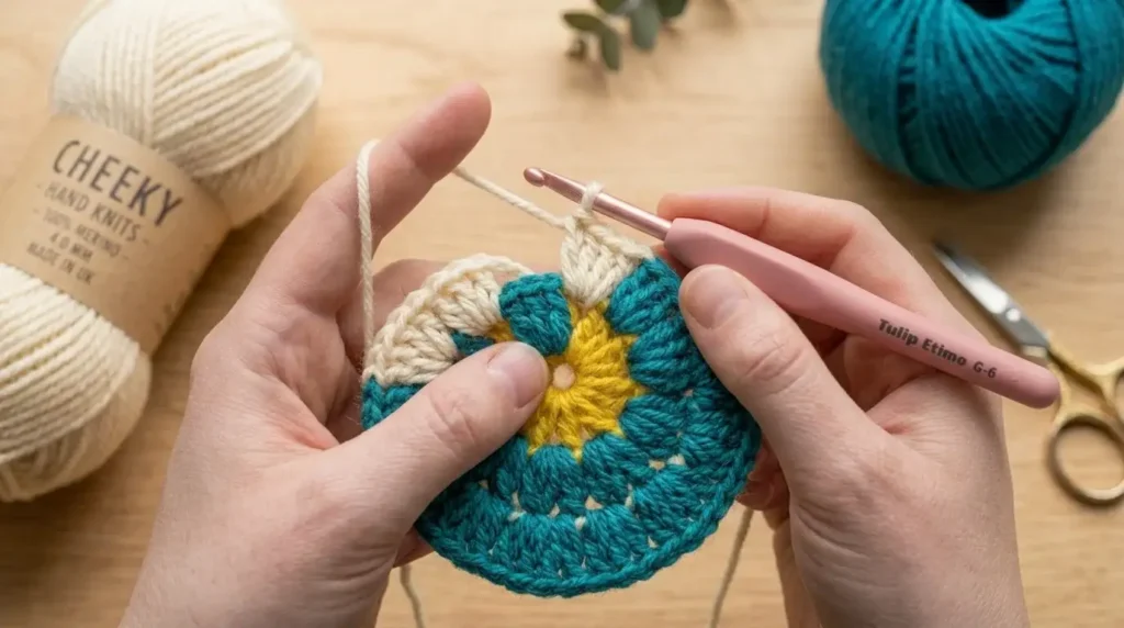 How to Crochet a Sunburst Granny Square
