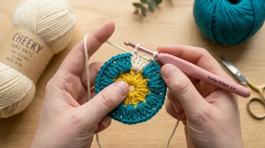 How to Crochet a Sunburst Granny Square