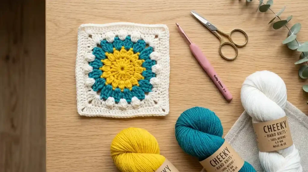 How to Crochet a Sunburst Granny Square