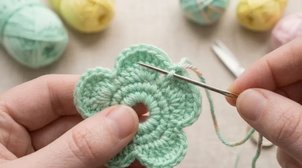 small crochet flowers